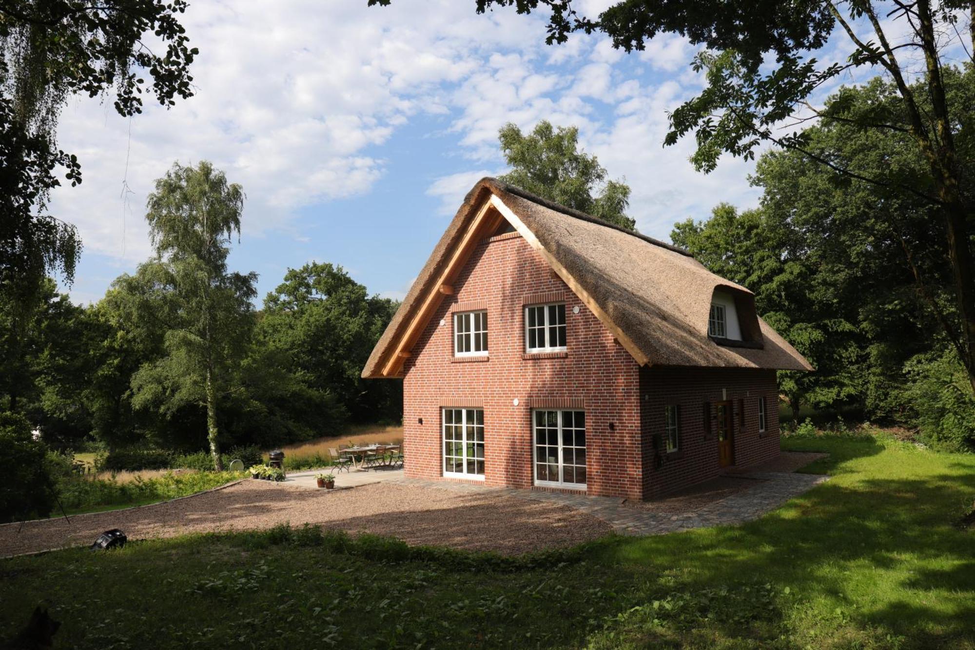 Reetdachhaus In Der Bremer Schweiz Buitenkant foto